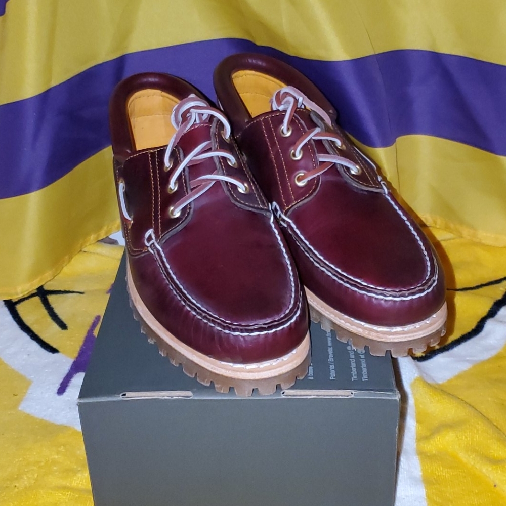 Timberlans Authenic Handsewn Boat Shoe Burgundy